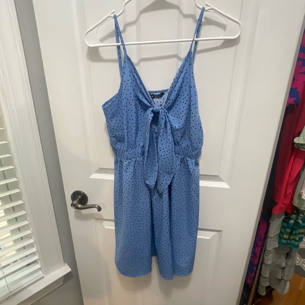 SHEIN Light Blue Polka Dot Dress - Picture 3 of 14